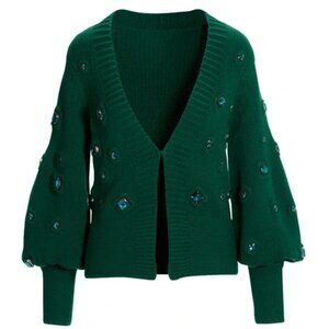Boston Proper Gem Embellished Cardigan M